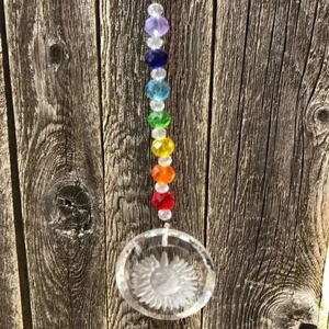 Gorgeous Huge Round Sunshine Rainbow K9 Crystals Suncatcher NWT